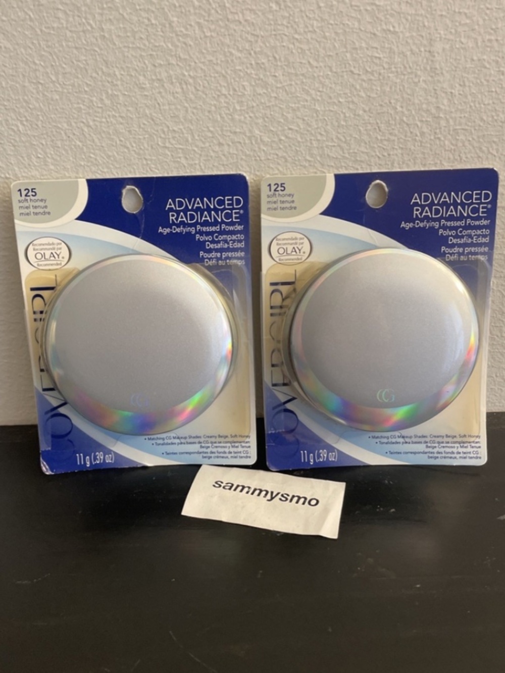 Covergirl Advanced Radiance Age Defying Pressed Powder, 125 Soft Honey x2